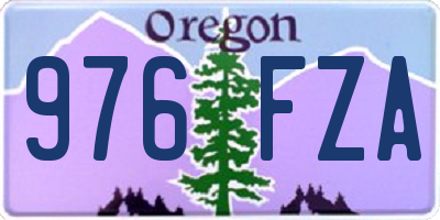 OR license plate 976FZA