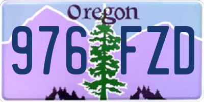 OR license plate 976FZD