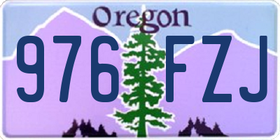 OR license plate 976FZJ