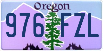 OR license plate 976FZL