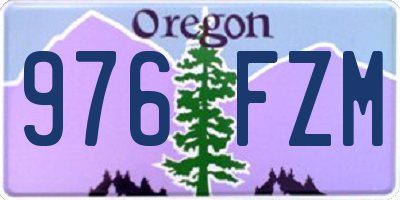 OR license plate 976FZM