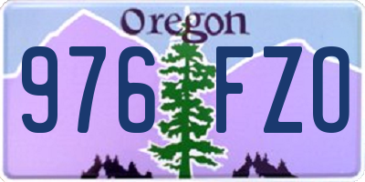 OR license plate 976FZO
