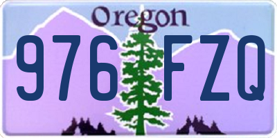 OR license plate 976FZQ