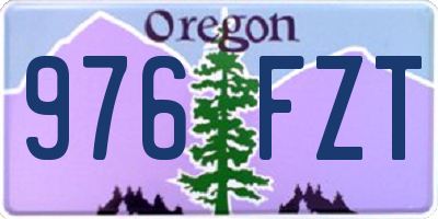 OR license plate 976FZT