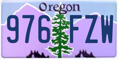 OR license plate 976FZW