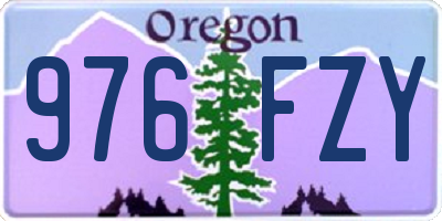 OR license plate 976FZY