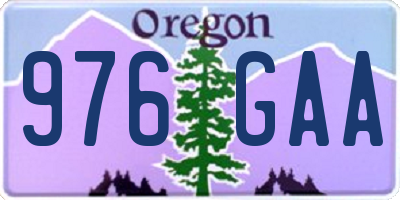 OR license plate 976GAA