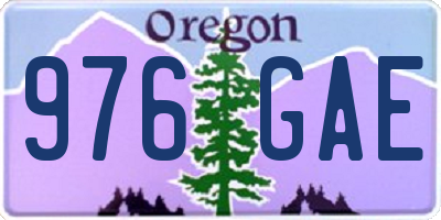 OR license plate 976GAE