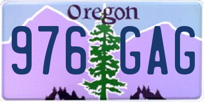 OR license plate 976GAG