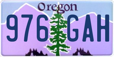 OR license plate 976GAH