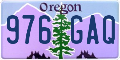 OR license plate 976GAQ