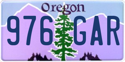 OR license plate 976GAR