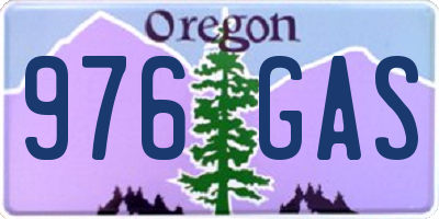 OR license plate 976GAS