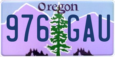 OR license plate 976GAU