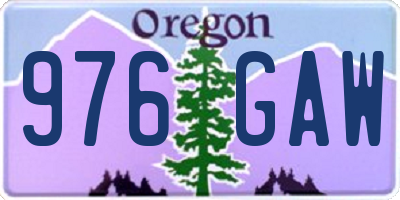 OR license plate 976GAW