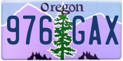 OR license plate 976GAX
