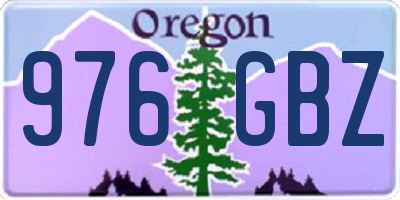 OR license plate 976GBZ