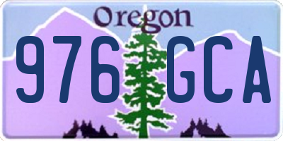 OR license plate 976GCA