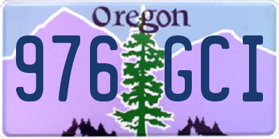 OR license plate 976GCI