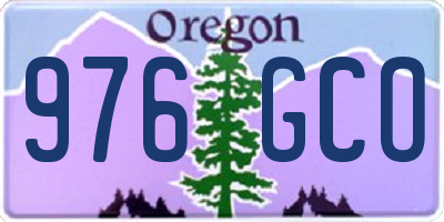 OR license plate 976GCO