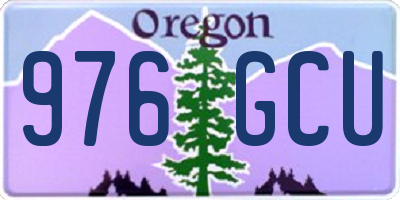 OR license plate 976GCU