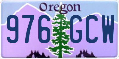 OR license plate 976GCW