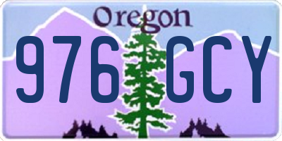 OR license plate 976GCY