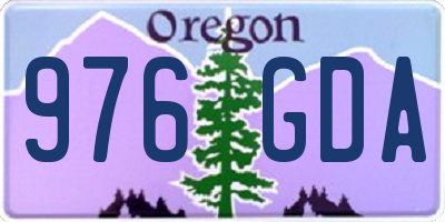 OR license plate 976GDA