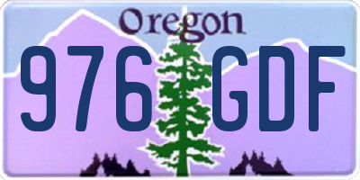 OR license plate 976GDF