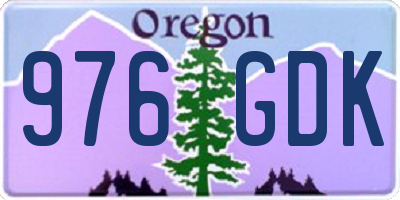 OR license plate 976GDK