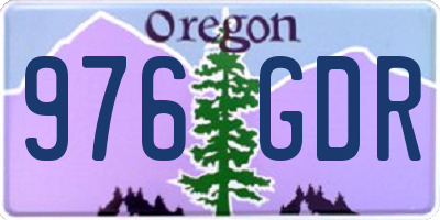 OR license plate 976GDR