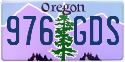 OR license plate 976GDS
