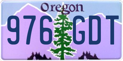 OR license plate 976GDT