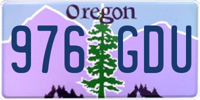 OR license plate 976GDU