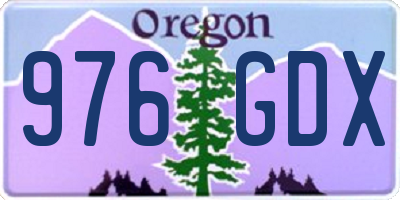 OR license plate 976GDX