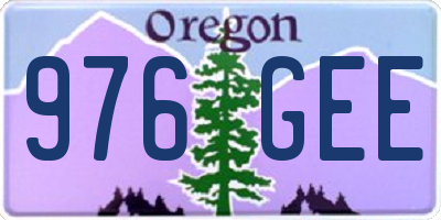 OR license plate 976GEE