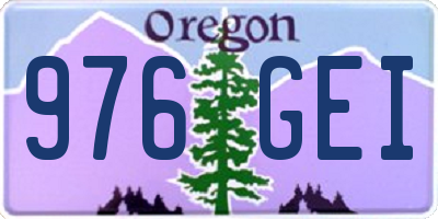 OR license plate 976GEI