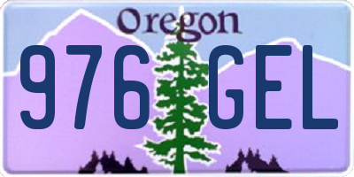 OR license plate 976GEL