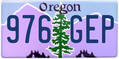 OR license plate 976GEP
