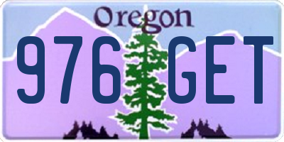 OR license plate 976GET