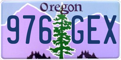OR license plate 976GEX