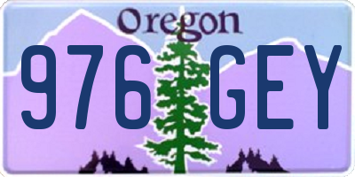 OR license plate 976GEY
