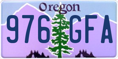 OR license plate 976GFA