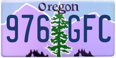 OR license plate 976GFC