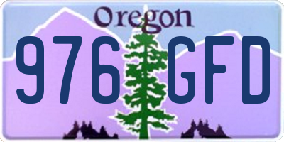 OR license plate 976GFD