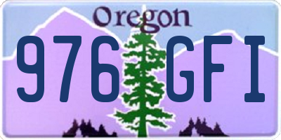 OR license plate 976GFI