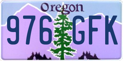 OR license plate 976GFK