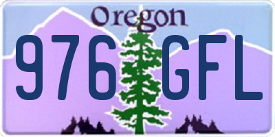OR license plate 976GFL