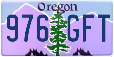 OR license plate 976GFT
