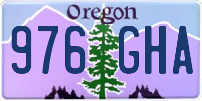 OR license plate 976GHA